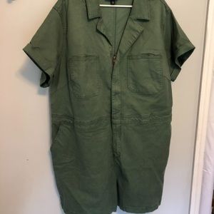 Plus Size Utility Romper